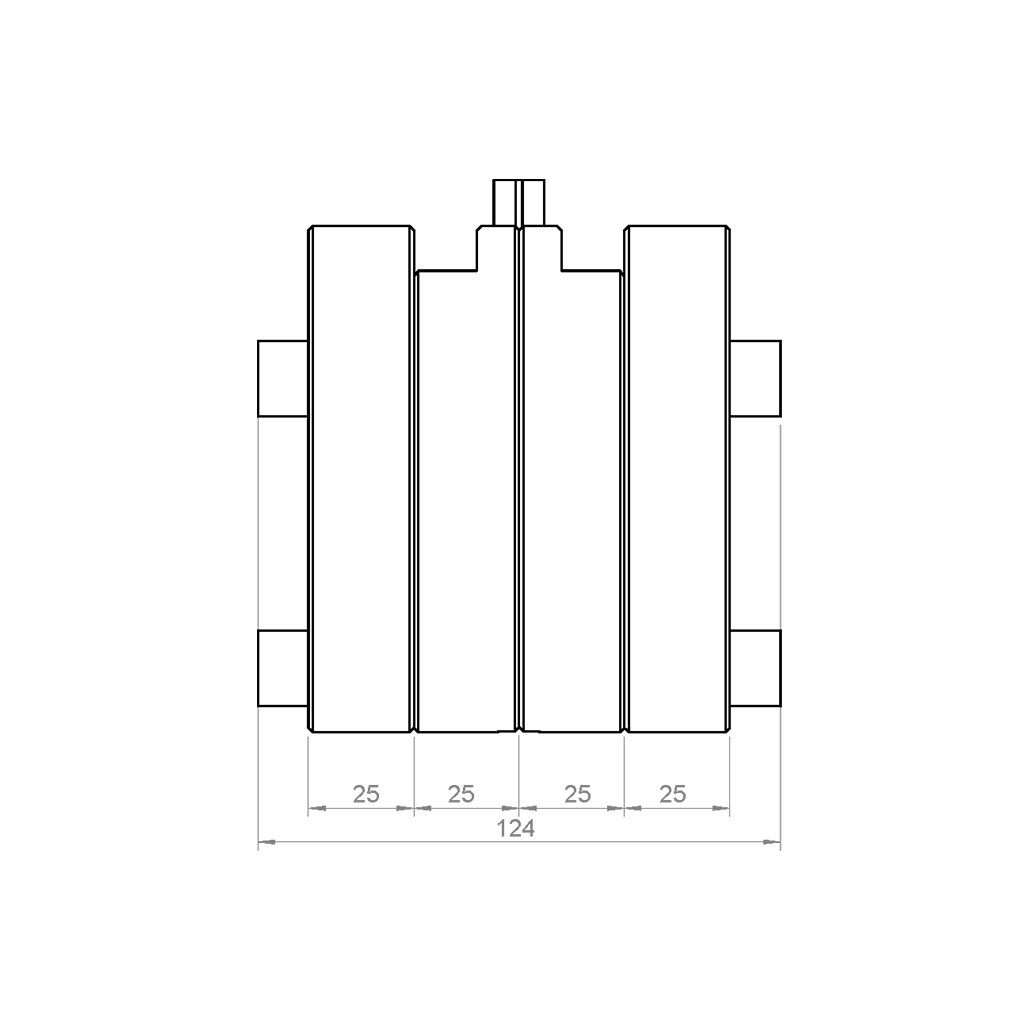 DN80/100 - Scheibenventil mit Antrieb Luftöffnend/Luftschließend - V4A