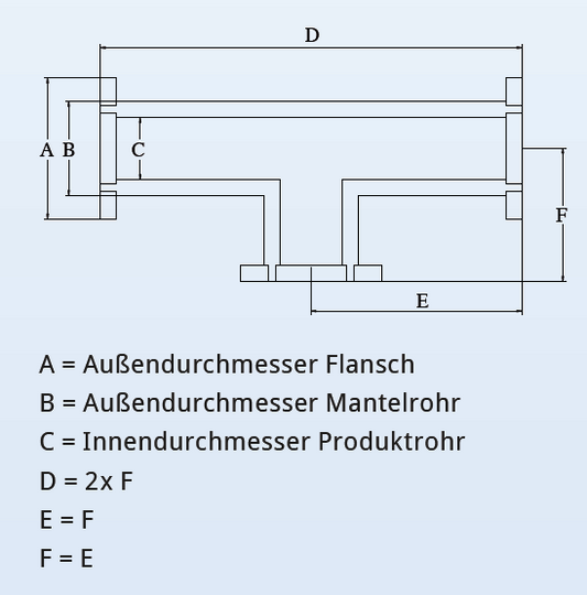 DN25/50 - T-Stück - V2A
