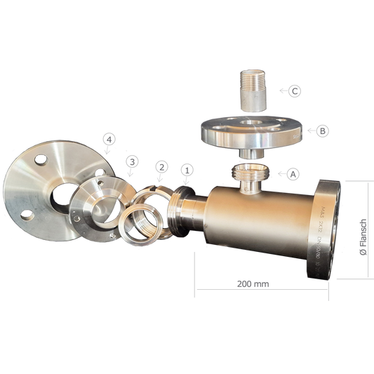 DN80/100 - Anschlussstück/Übergang - V4A