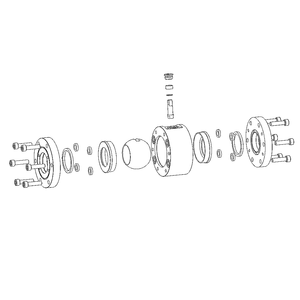 DN50/80 - Kugelhahn Luftöffnend/Luftschließend - V4A