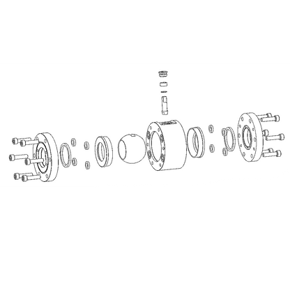DN50/80 - Kugelhahn Luftöffnend/Luftschließend - V4A