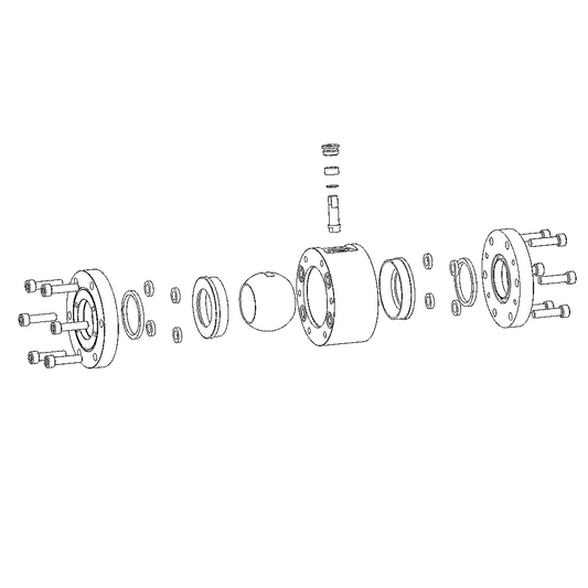 DN80/100 - Kugelhahn Luftöffnend/Federschließend - V4A