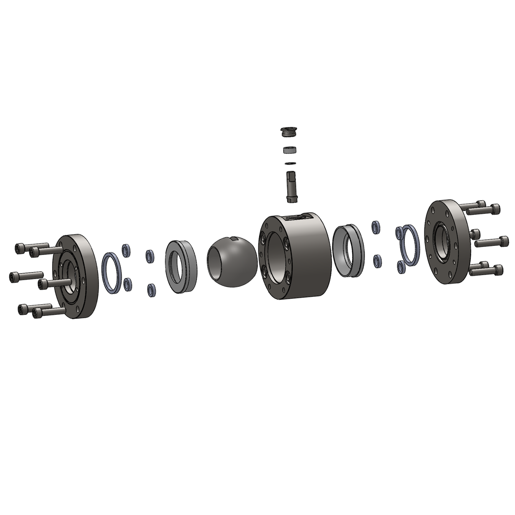 DN50/80 - Kugelhahn Luftöffnend/Luftschließend - V4A